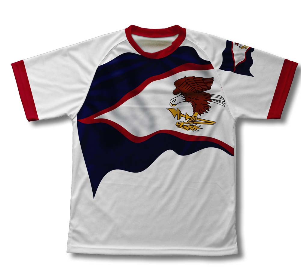 American Samoa Flag Technical T-Shirt for Men and Women