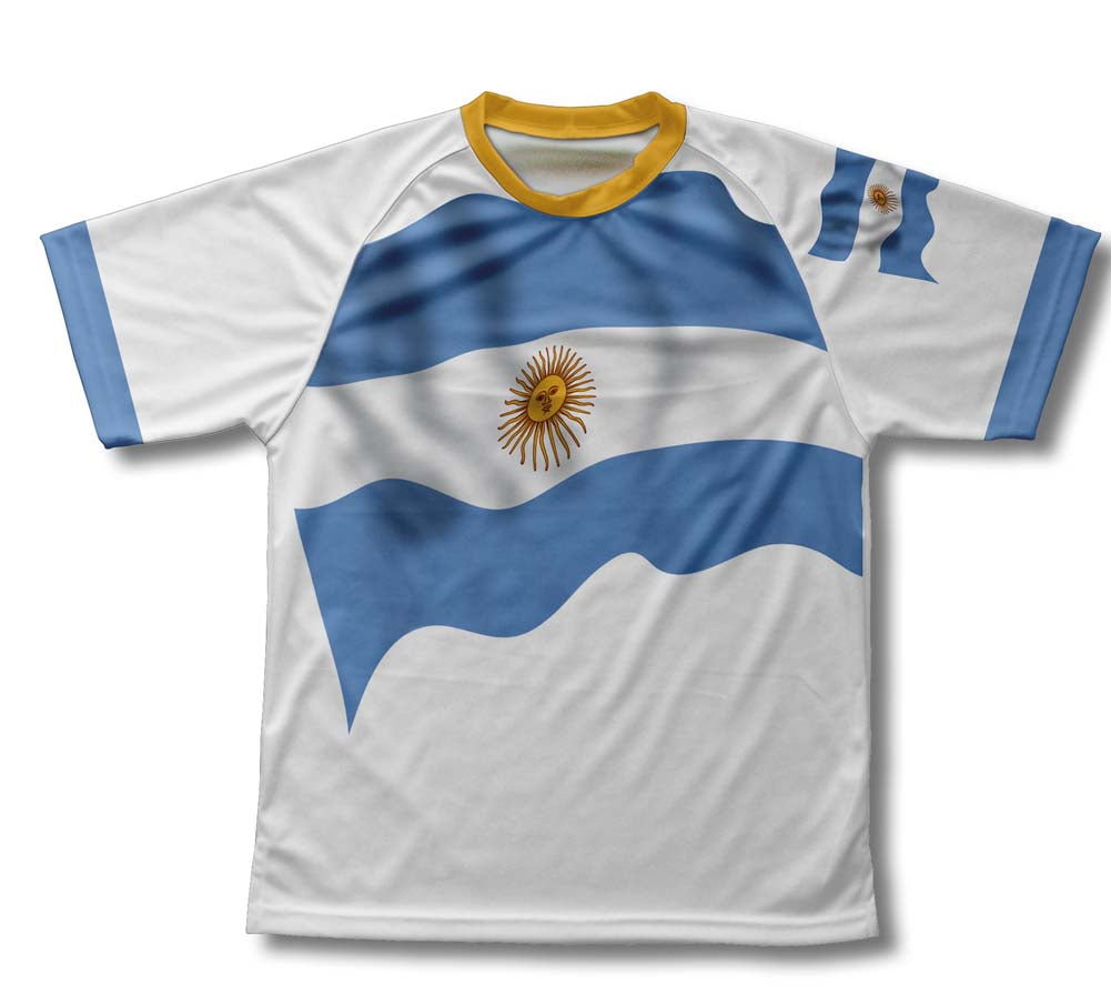 Argentina Flag Technical T-Shirt for Men and Women