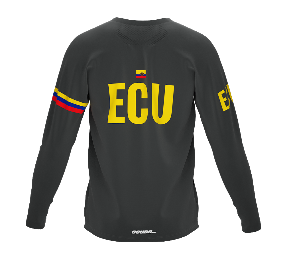 MTB BMX Cycling Jersey Long Sleeve Code Ecuador Gray for Men and Women