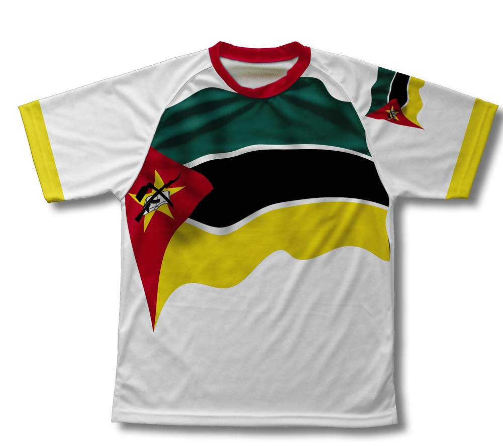 Mozambique Flag Technical T-Shirt for Men and Women