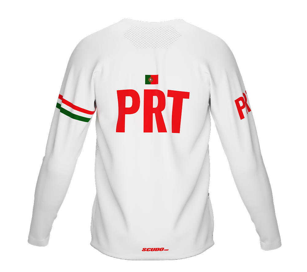 MTB BMX Cycling Jersey Long Sleeve Code Portugal White for Men and Wom –  ScudoPro ScudoPro