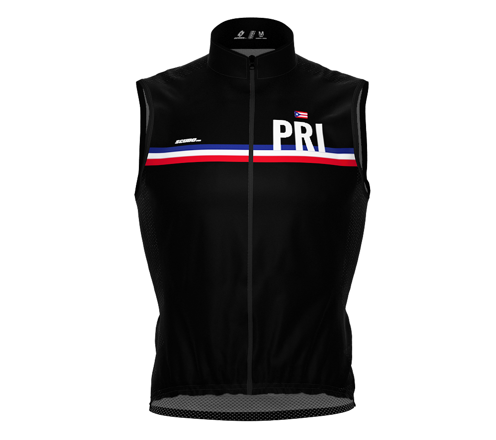 Wind Breaker Cycling Running Sports Vest Puerto Rico Country Code for Men And Women