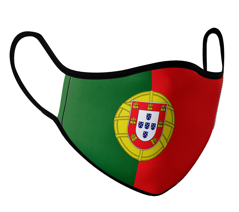 Portugal Face Mask with fluid and moisture resistant fabric. Reusabl