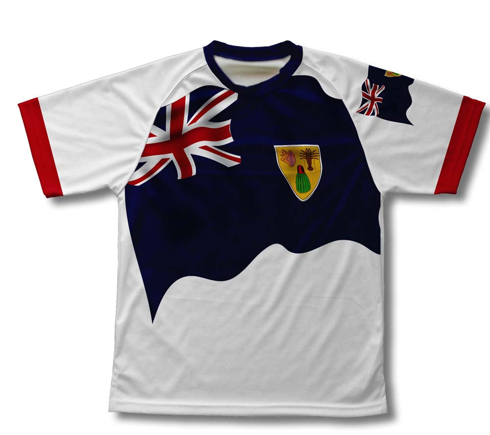 Turks And Caicos Islands Flag Technical T-Shirt for Men and Women