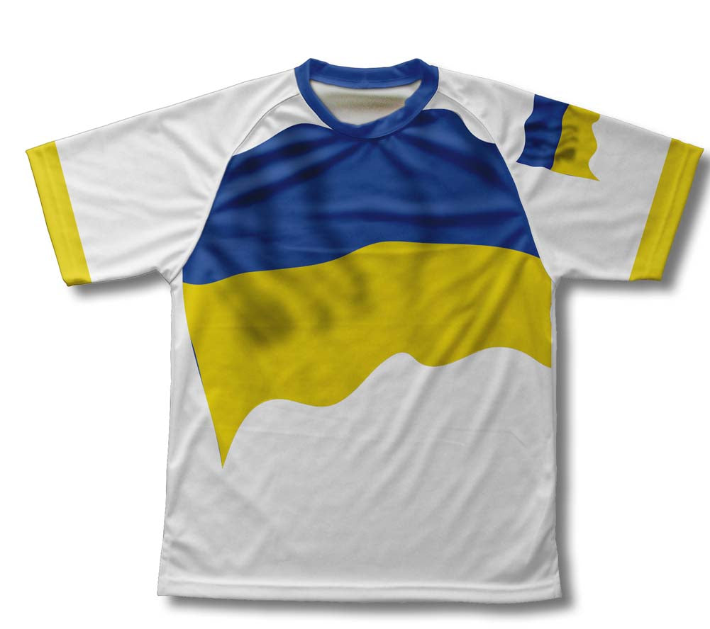 Ukraine Flag Technical T-Shirt for Men and Women