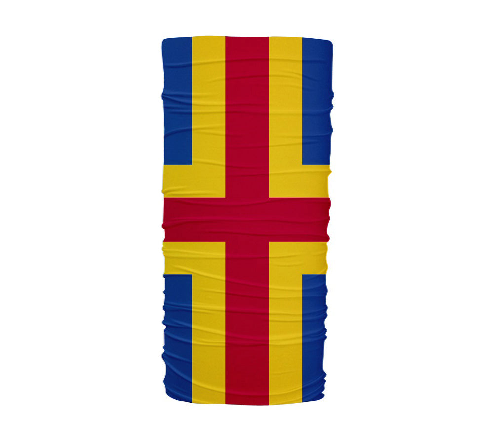 Aland Islands Flag Multifunctional UV Protection Headband