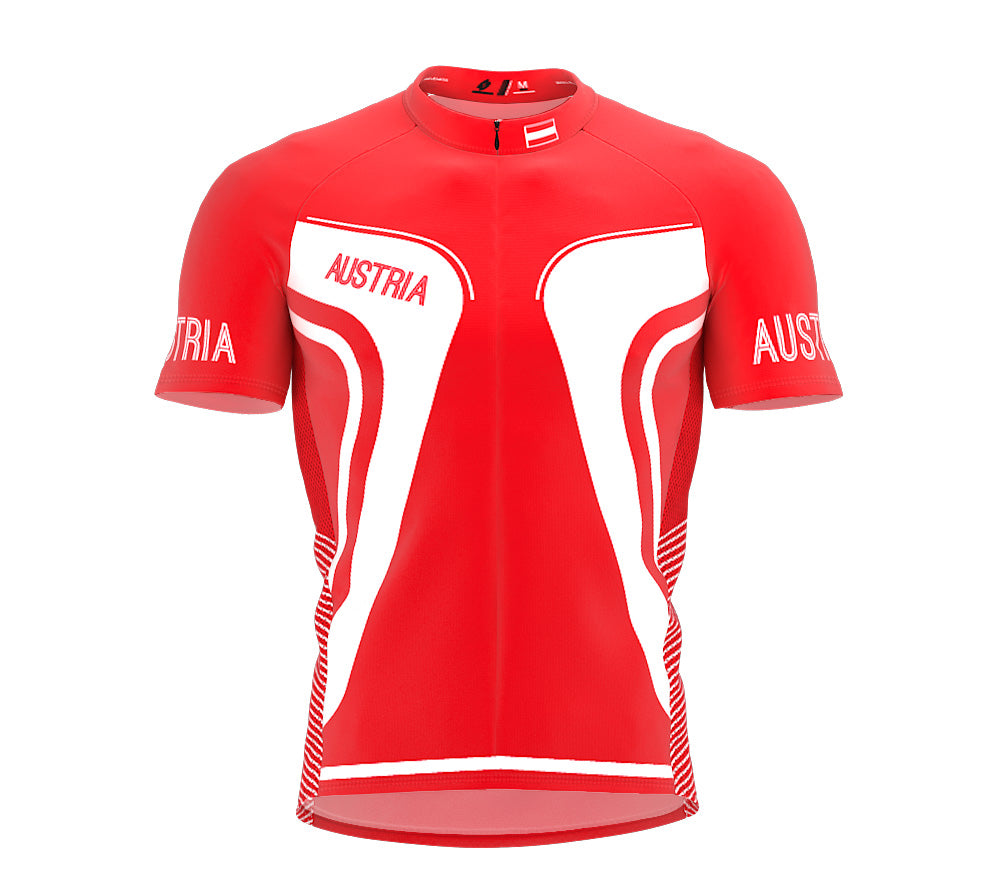 fahrradbekleidung österreich Austria Full Zipper Bike Short Sleeve Cycling Jersey for Men And Women