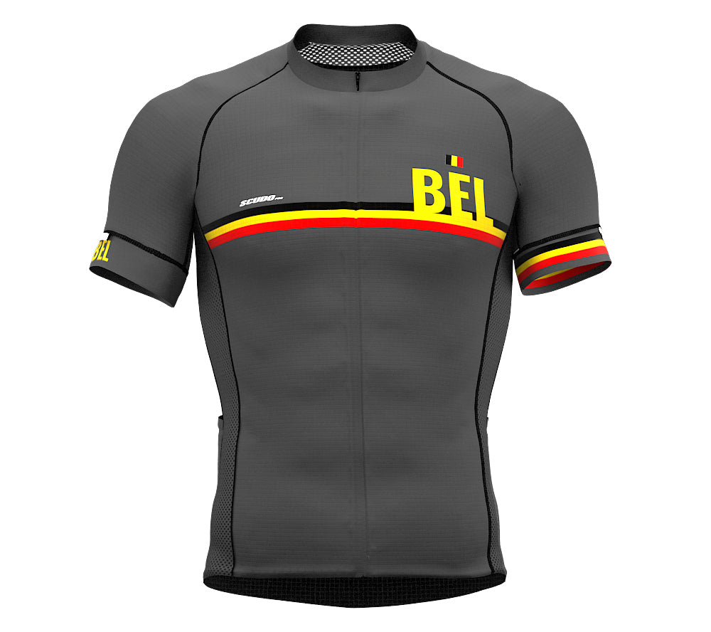 Belgium Gray CODE Short Sleeve Cycling PRO Jersey for Men and WomenBelgium Gray CODE Short Sleeve Cycling PRO Jersey for Men and Women