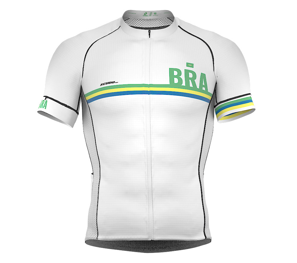 Brasil White CODE Short Sleeve Cycling PRO Jersey for Men and WomenBrasil White CODE Short Sleeve Cycling PRO Jersey for Men and Women