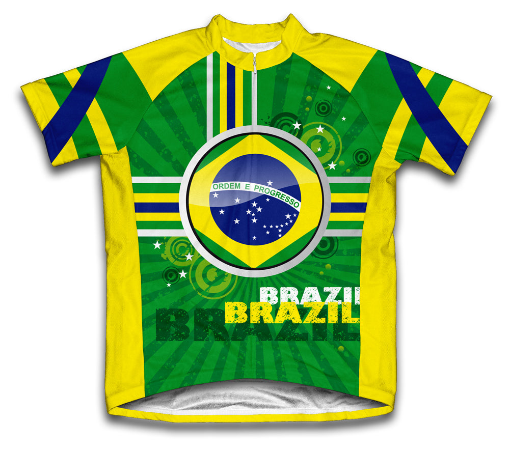 Brazil Short Sleeve Cycling Jersey for Men and Women