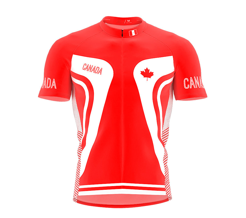 Canada  Full Zipper Bike Short Sleeve Cycling Jersey
