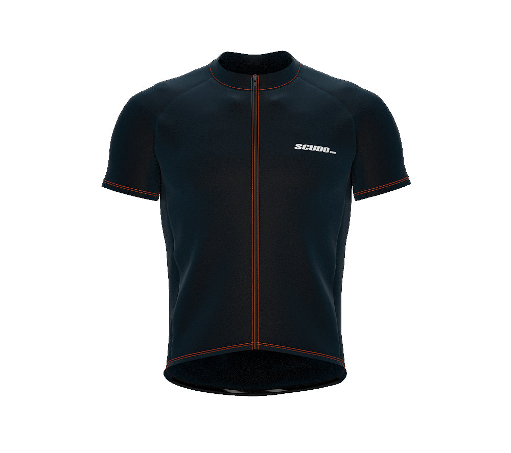 Chroma Contrast Short Sleeve Cycling Jersey Dark Blue Black
