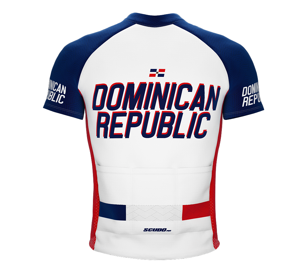 Dominican Republic ScudoPro Short Sleeve Cycling Jersey for Men - Size XS 