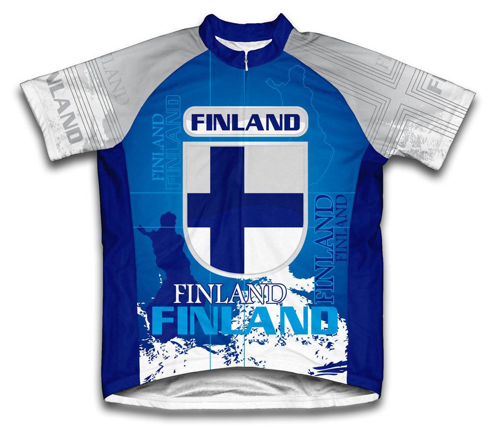 Finland Short Sleeve Cycling Jersey for Men and Women