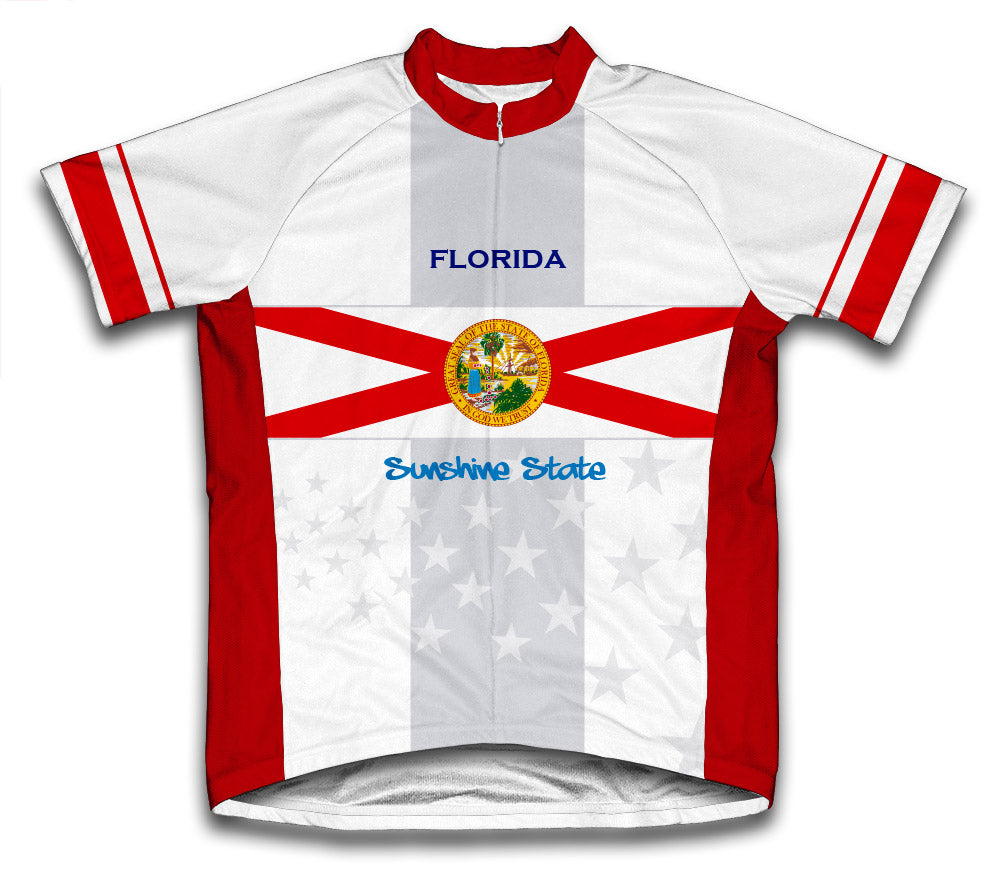 Florida Flag Short Sleeve Cycling Jersey for Men and Women