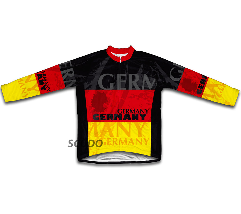 Germany Flag Winter Thermal Cycling Jersey