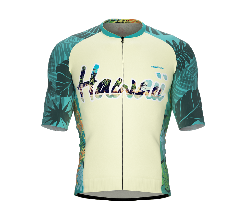 ScudoPro Pro Elite Short Sleeve Cycling Jersey Hawaii USA State Icon landmark symbol identity Men and Women