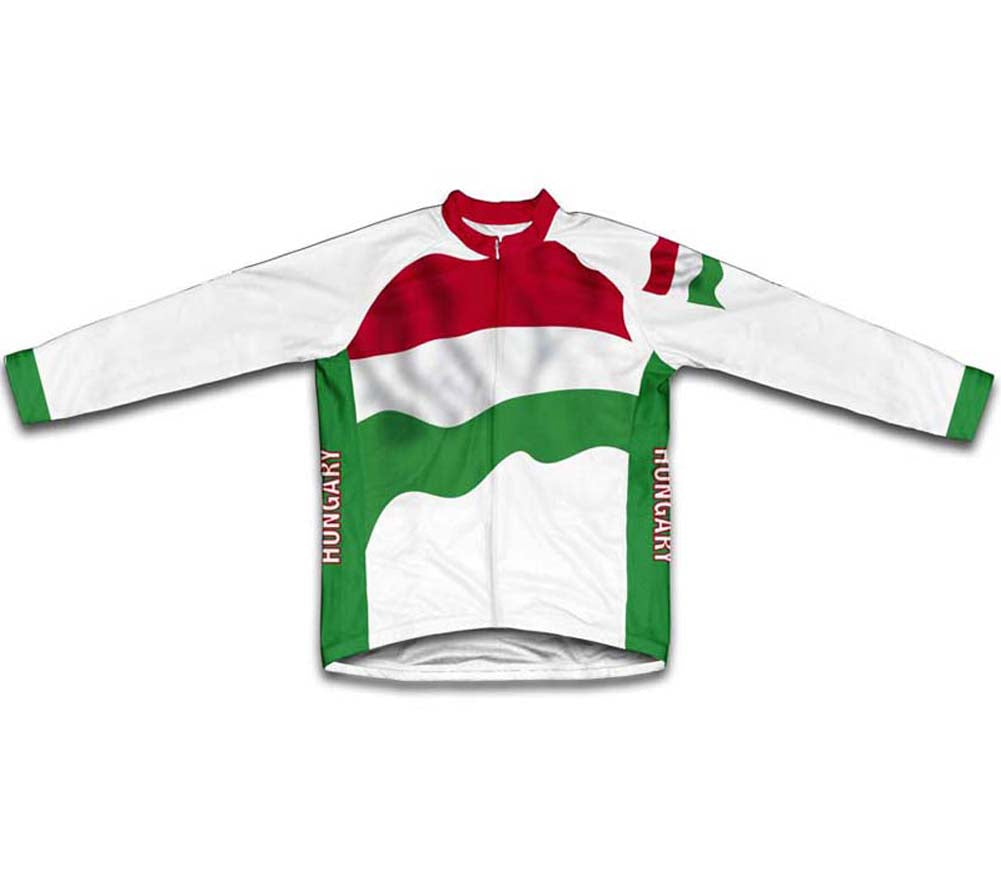Hungary Flag Winter Thermal Cycling Jersey