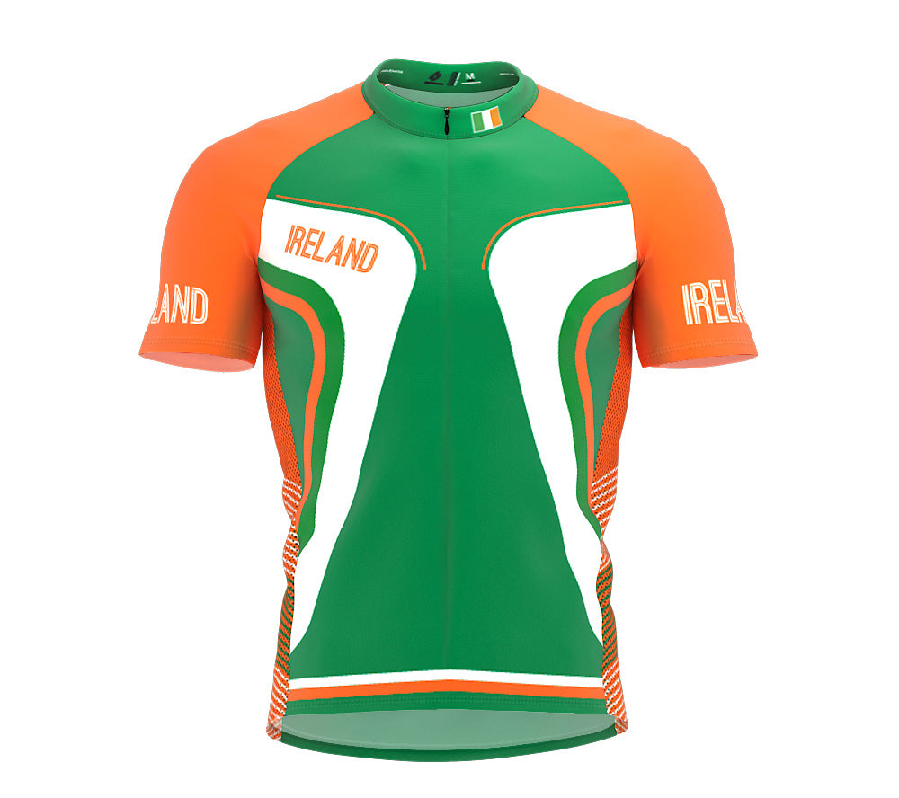 Ireland  Full Zipper Bike Short Sleeve Cycling Jersey