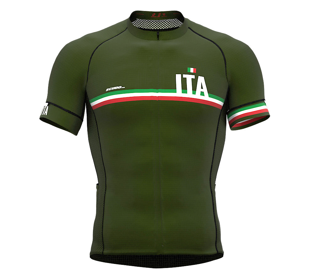 Italy Green CODE Short Sleeve Cycling PRO Jersey for Men and Women