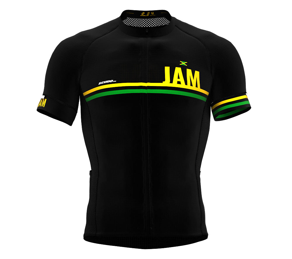 Jamaica Black CODE Short Sleeve Cycling PRO Jersey for Men and WomenJamaica Black CODE Short Sleeve Cycling PRO Jersey for Men and Women