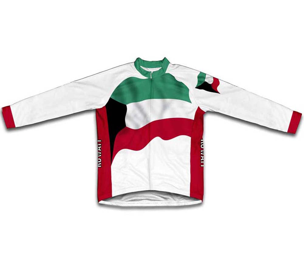 Kuwait Flag Winter Thermal Cycling Jersey