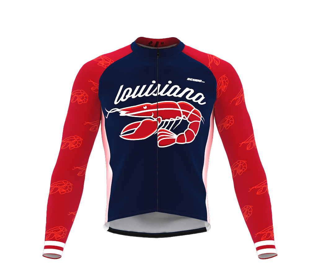 ScudoPro Pro Thermal Long Sleeve Cycling Jersey Louisiana USA state Ic