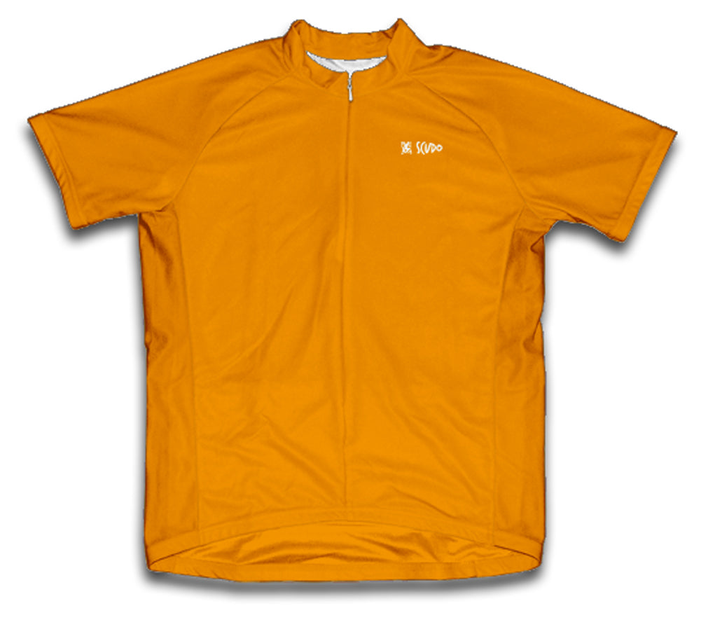 Orange Short Sleeve Cycling Jersey for Men and Women