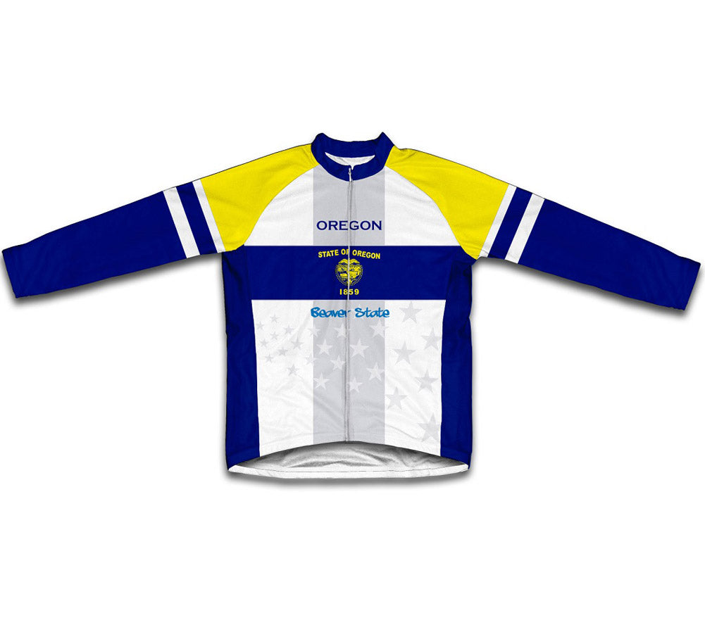 Oregon Flag Winter Thermal Cycling Jersey