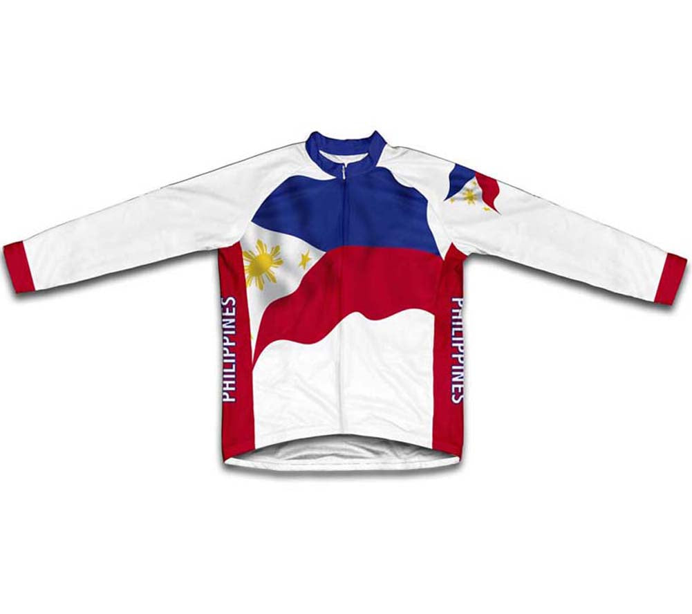 Philippines Flag Winter Thermal Cycling Jersey