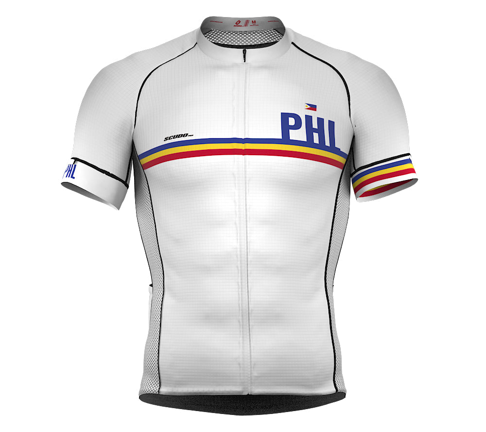 Philippines White CODE Short Sleeve Cycling PRO Jersey for Men and WomenPhilippines White CODE Short Sleeve Cycling PRO Jersey for Men and Women