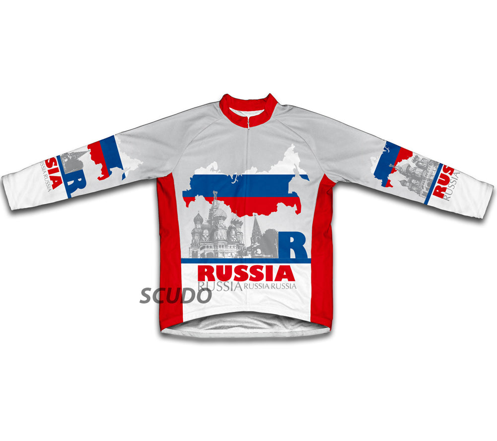Russia Flag Winter Thermal Cycling Jersey