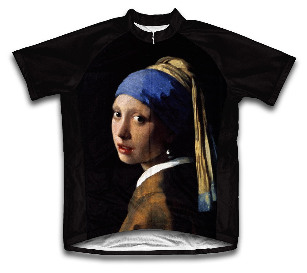 Vermeer - Girl with a Pearl Earring Short Sleeve Cycling Jersey for Men and Women