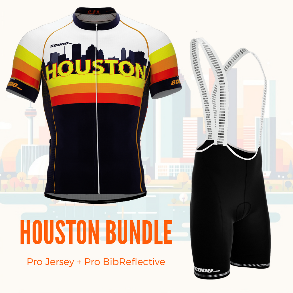 Houston Pro Jersey & Black Bibshort Bundle for Men
