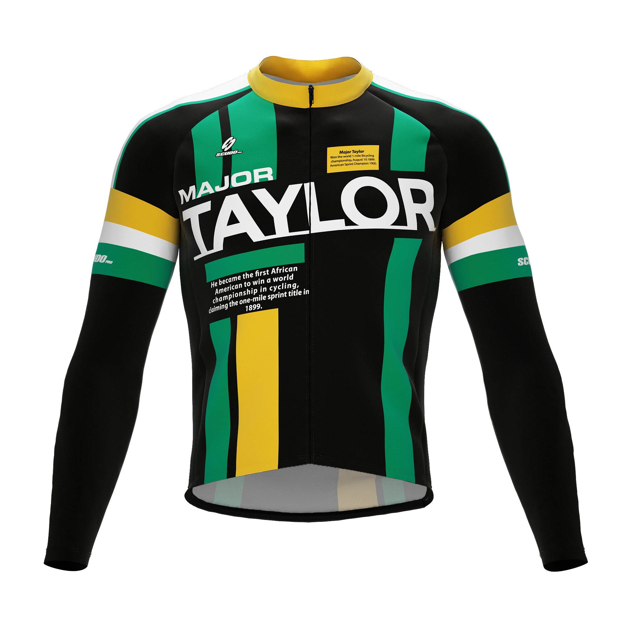Major Taylor | Zion Black | Short Sleeve Cycling PRO THERMAL Jersey