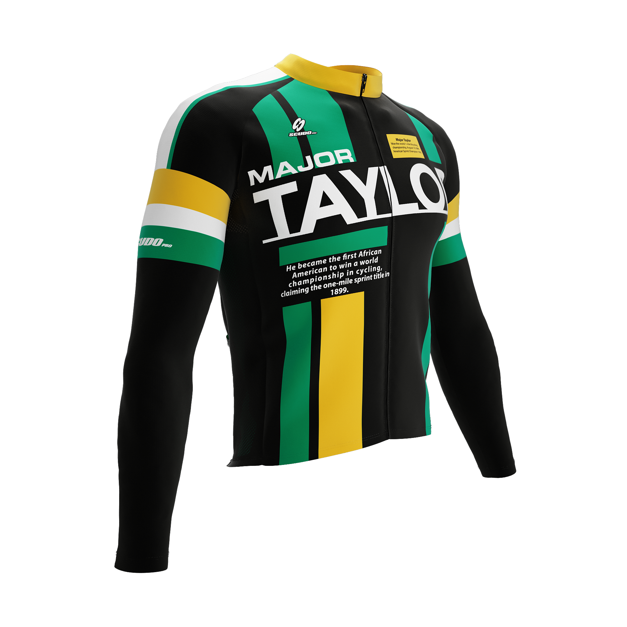 Major Taylor | Zion Black | Short Sleeve Cycling PRO THERMAL Jersey