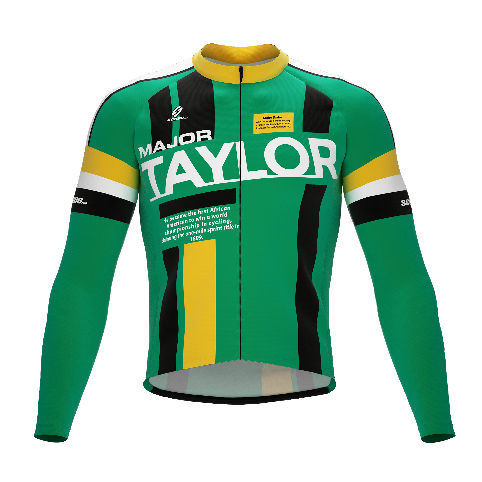 Major Taylor | Zion Green | Short Sleeve Cycling PRO THERMAL Jersey