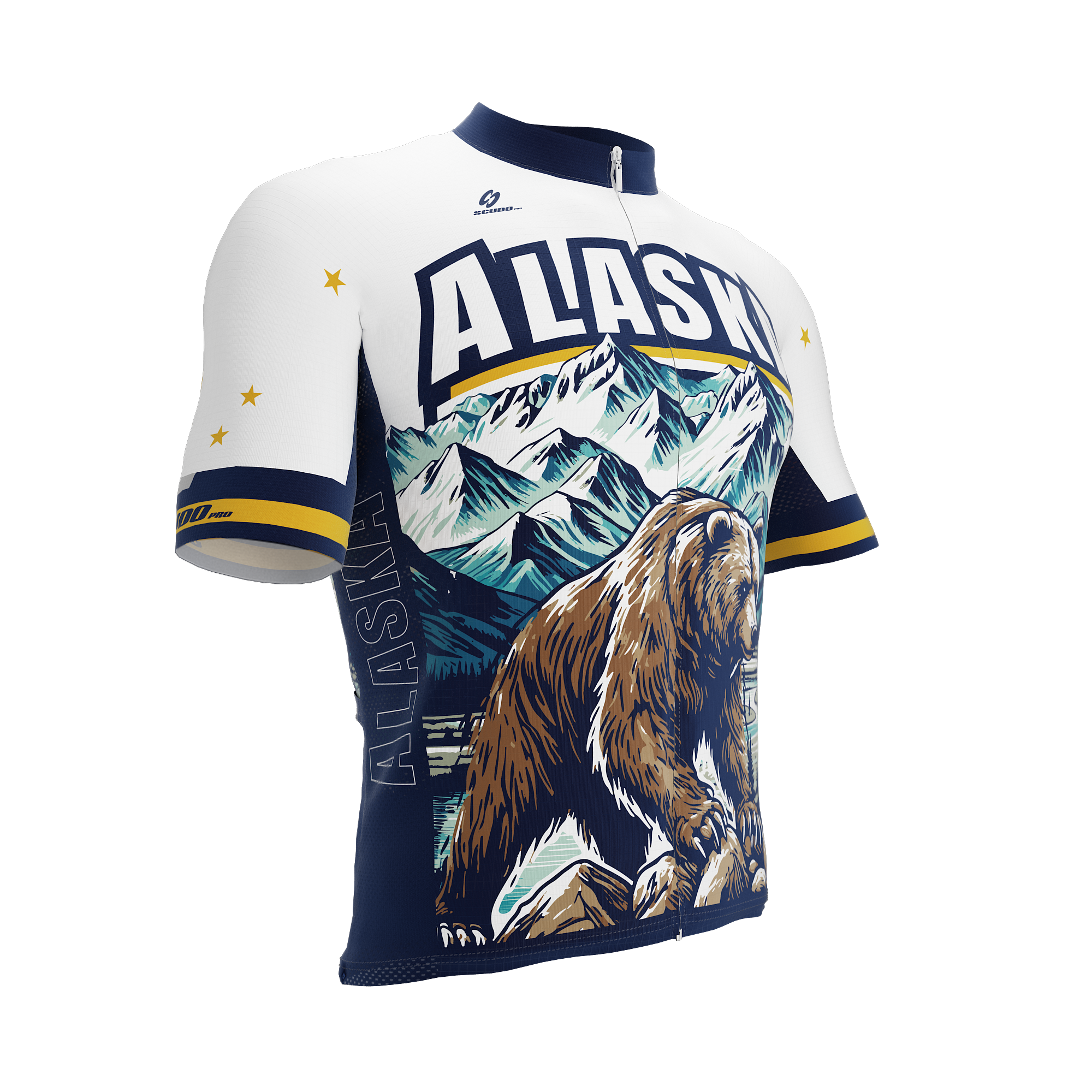 Alaska US State | Short Sleeve Cycling PRO Jersey | Men and Women