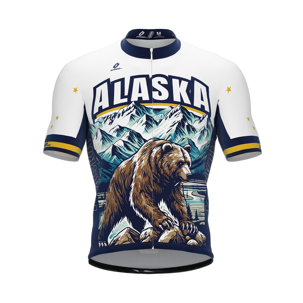 Alaska US State | Short Sleeve Cycling PRO Jersey | Men and Women