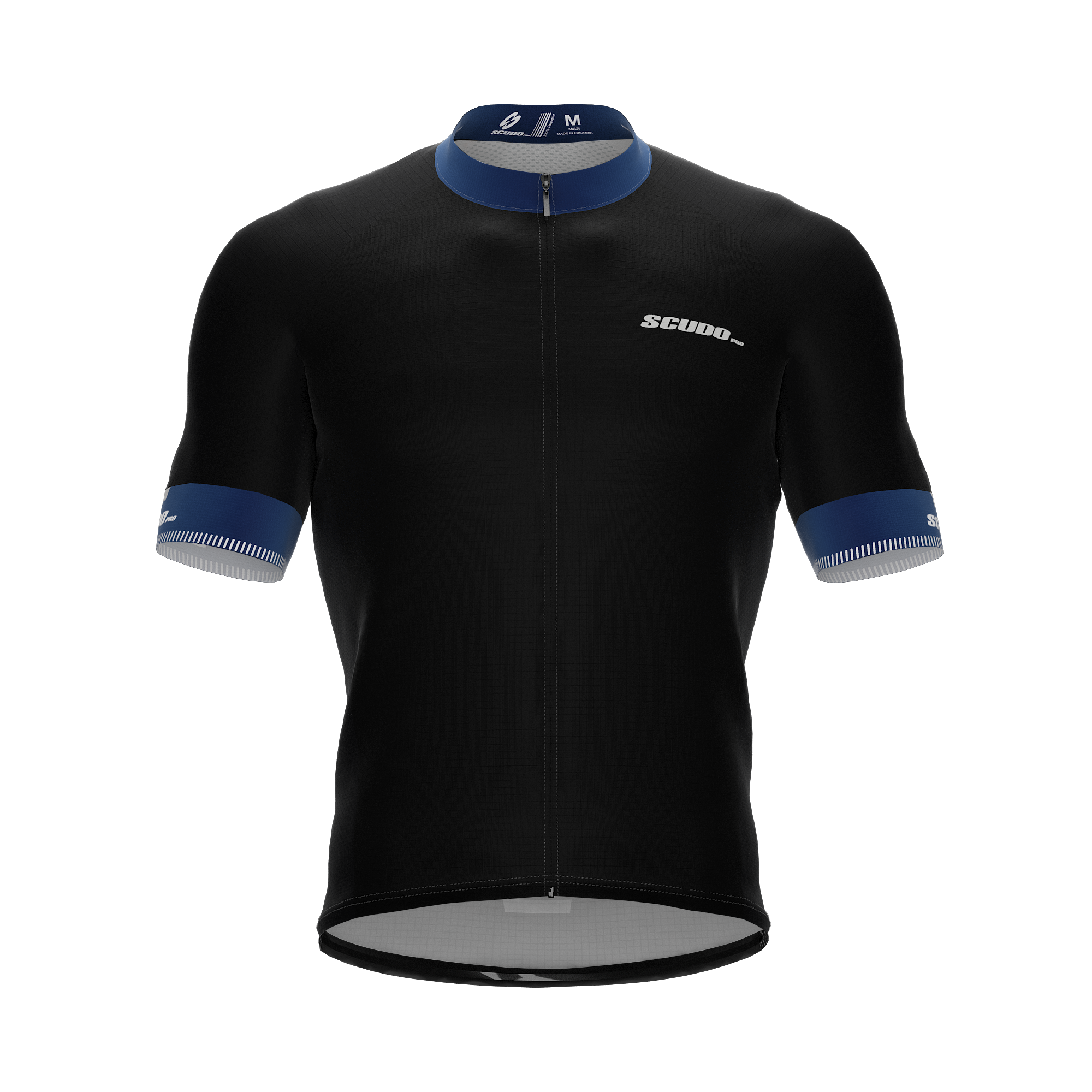 Black | Reflective Blue | Short Sleeve Cycling PRO Jersey