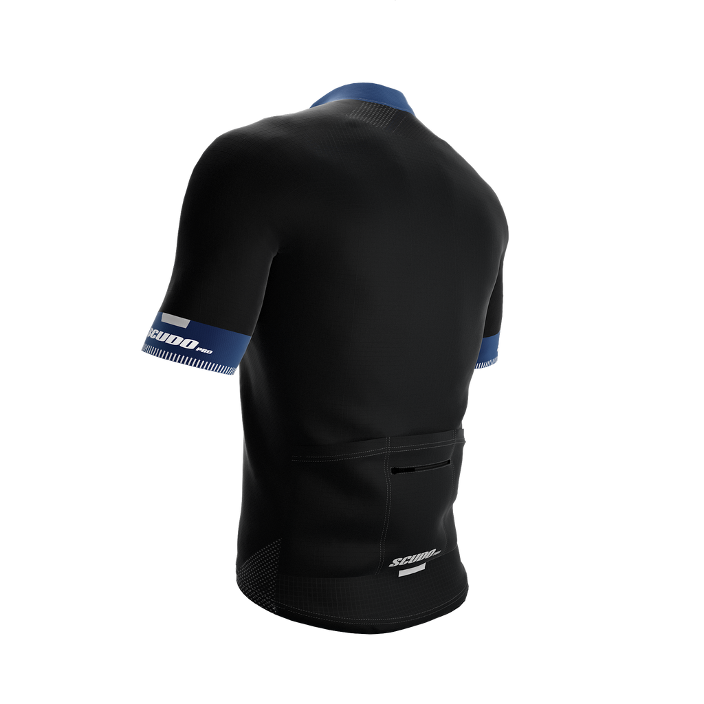 Black | Reflective Blue | Short Sleeve Cycling PRO Jersey