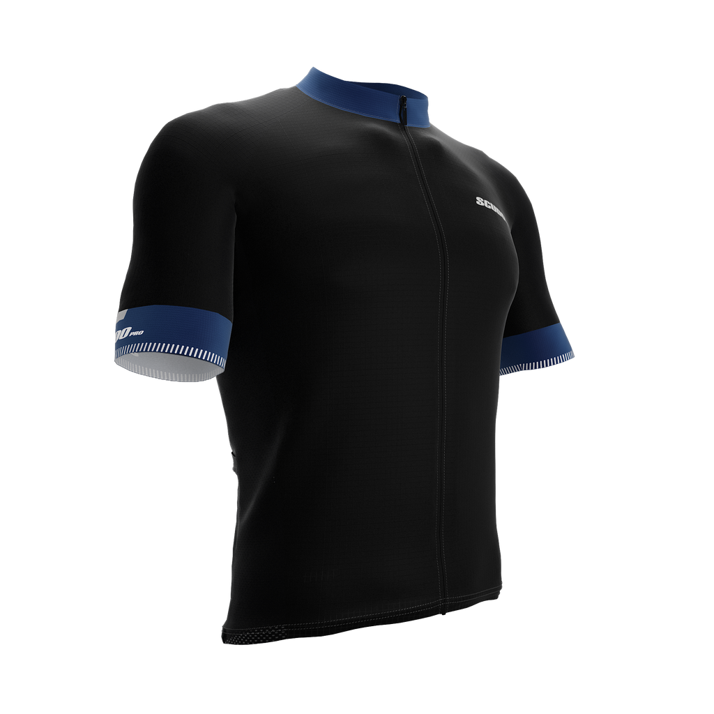 Black | Reflective Blue | Short Sleeve Cycling PRO Jersey
