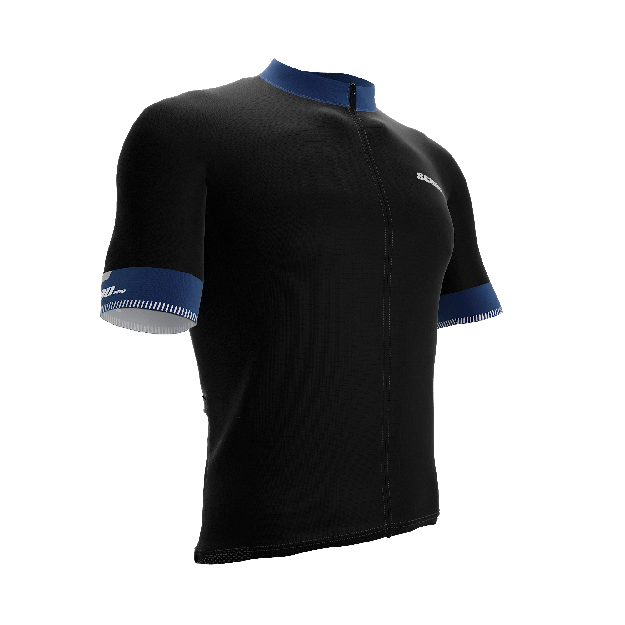 Black | Reflective Blue | Short Sleeve Cycling PRO Jersey