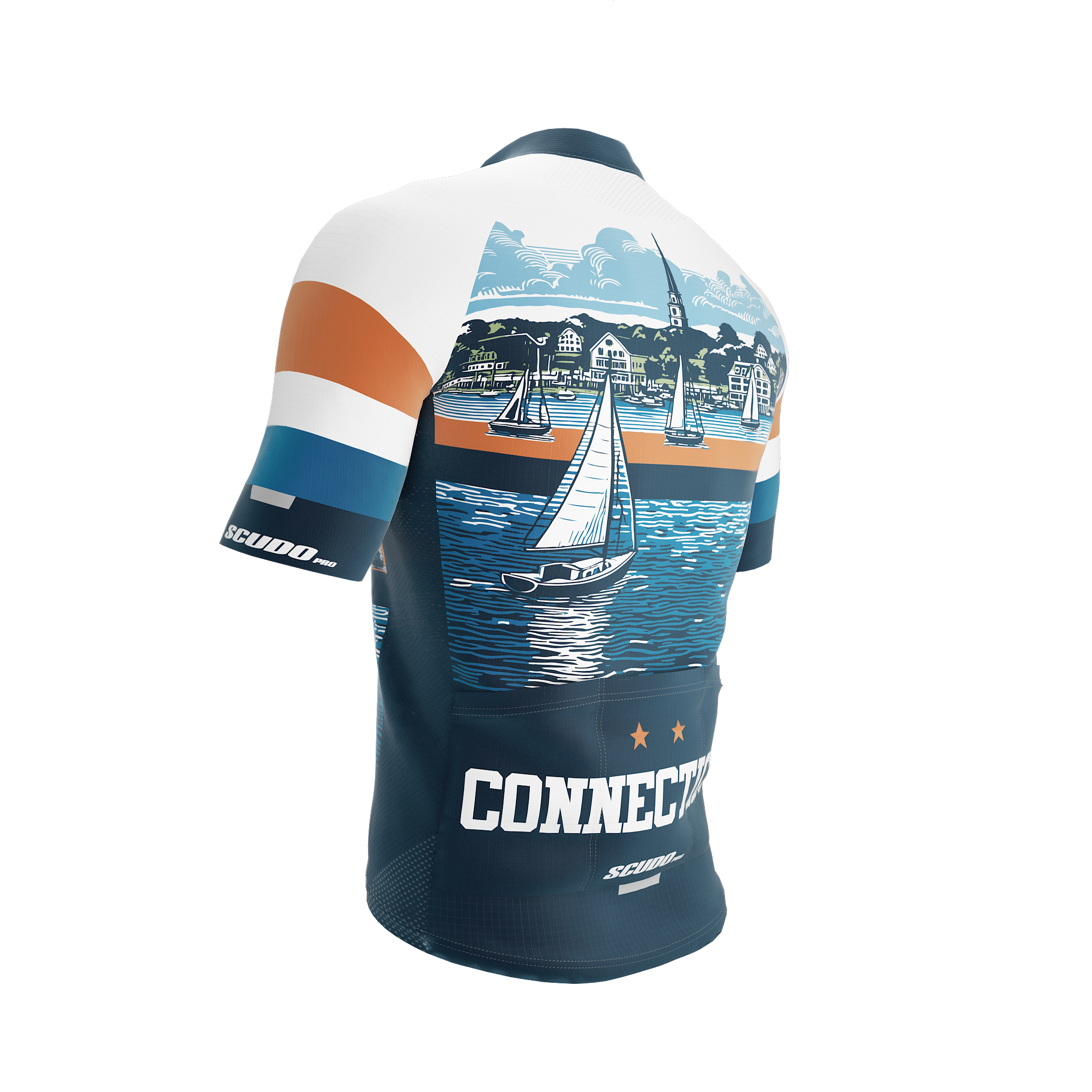 Connecticut US State | Short Sleeve Cycling PRO Jersey | Men and Women