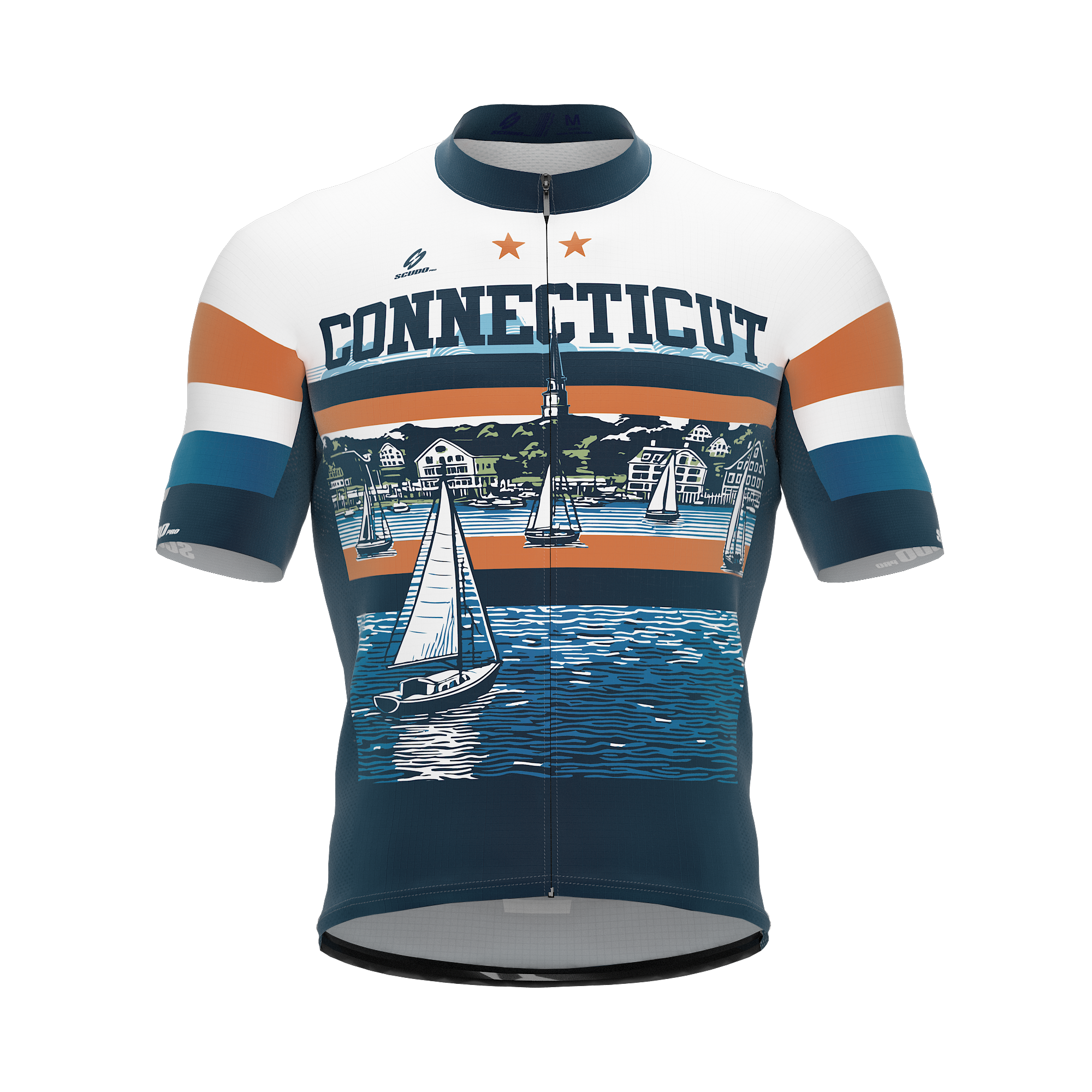 Connecticut US State | Short Sleeve Cycling PRO Jersey | Men and Women