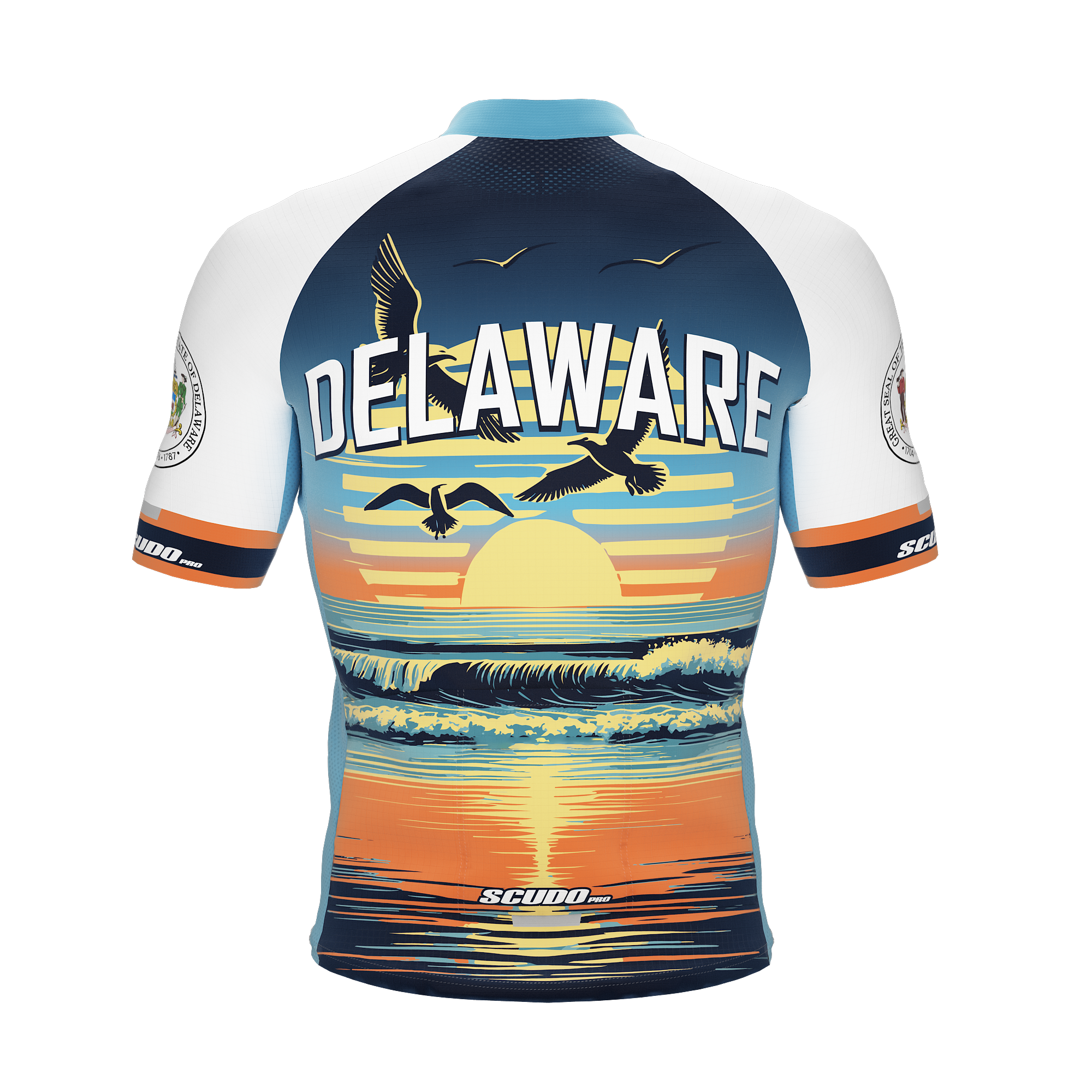 Delaware US State | Short Sleeve Cycling PRO Jersey | Men and Women