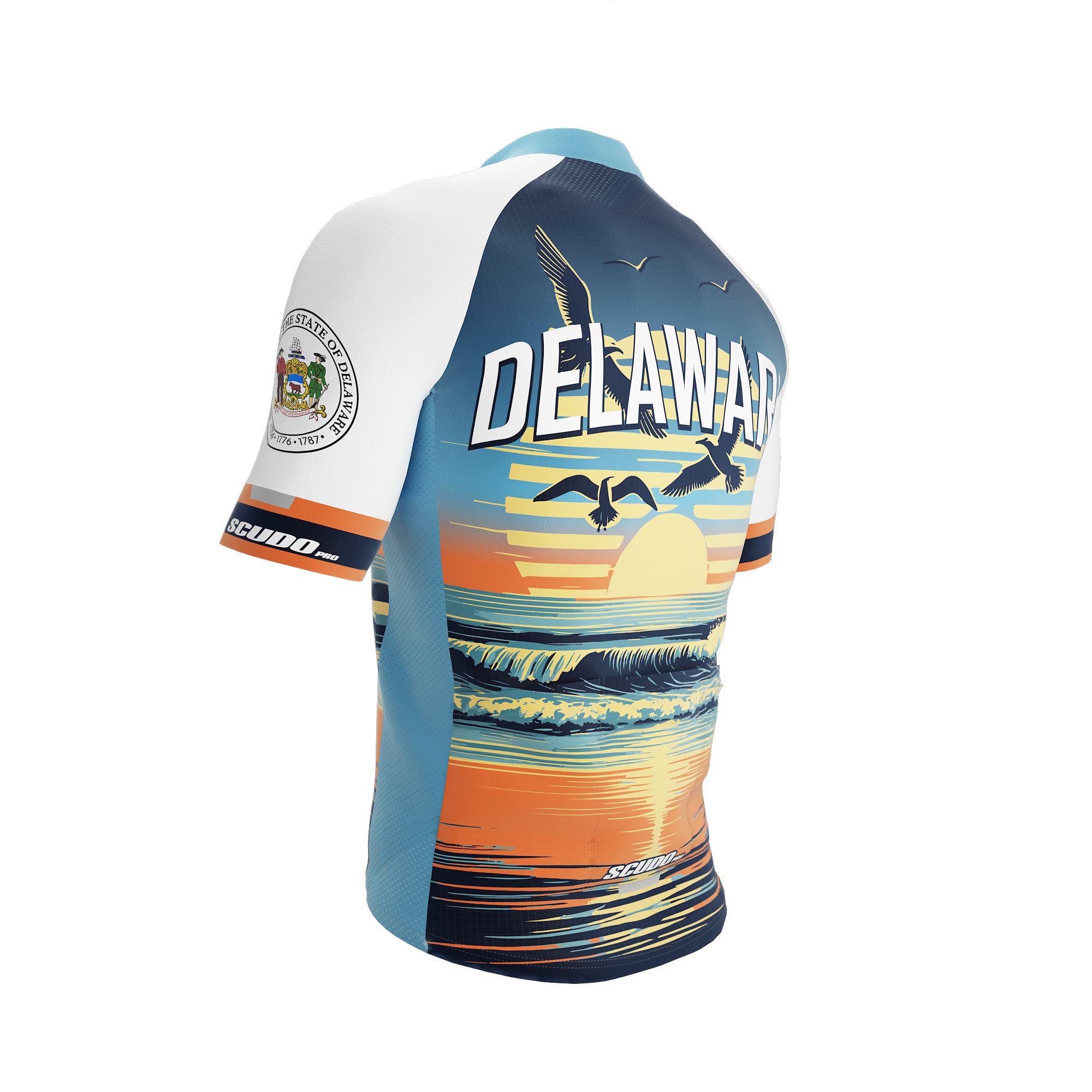 Delaware US State | Short Sleeve Cycling PRO Jersey | Men and Women