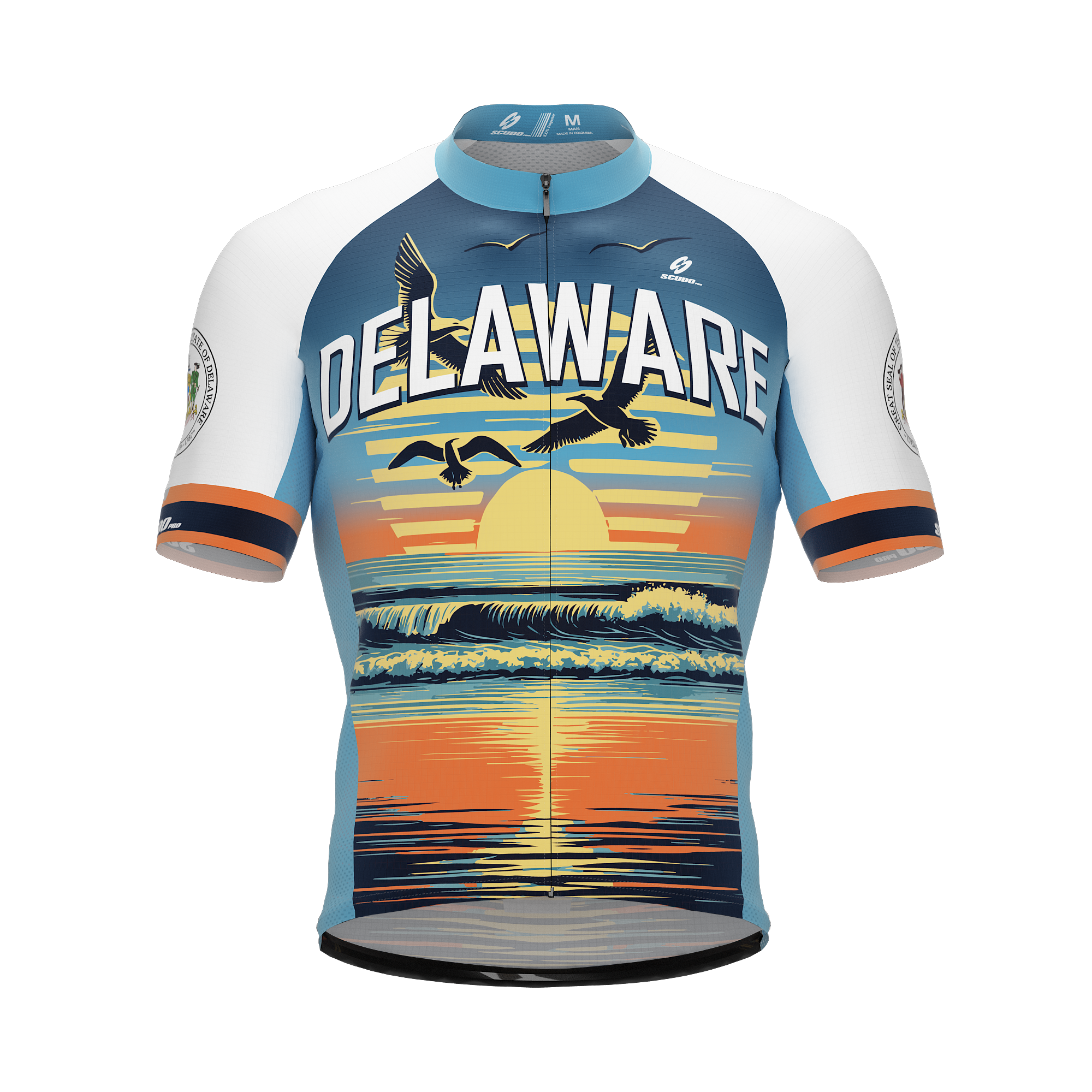Delaware US State | Short Sleeve Cycling PRO Jersey | Men and Women