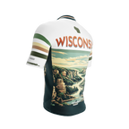 Wisconsin US State | Short Sleeve Cycling PRO Jersey | Men and Women
