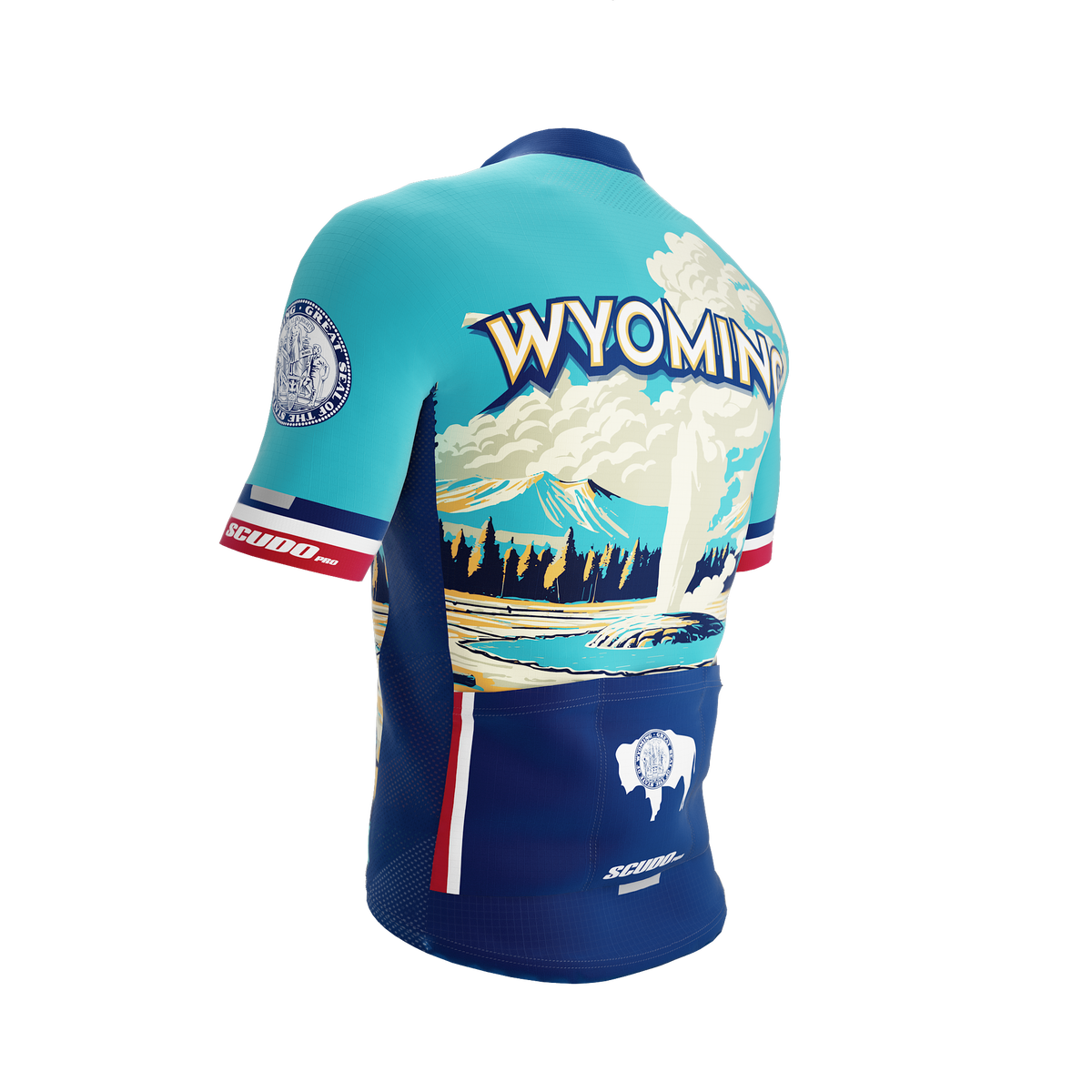 Wyoming US State | Short Sleeve Cycling PRO Jersey
